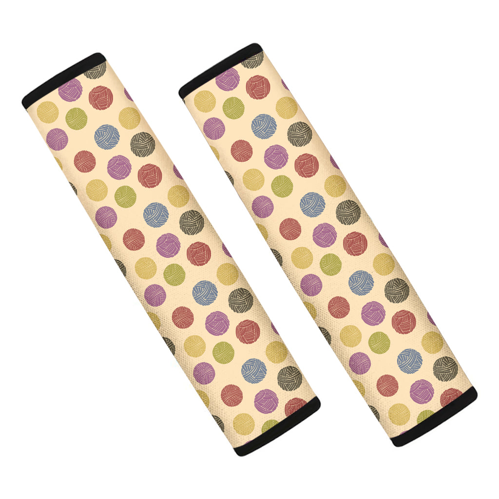 Knitting Yarn Pattern Print Car Seat Belt Covers