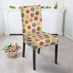 Knitting Yarn Pattern Print Dining Chair Slipcover