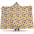 Knitting Yarn Pattern Print Hooded Blanket