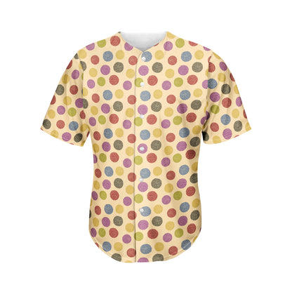 Knitting Yarn Pattern Print Men's Baseball Jersey