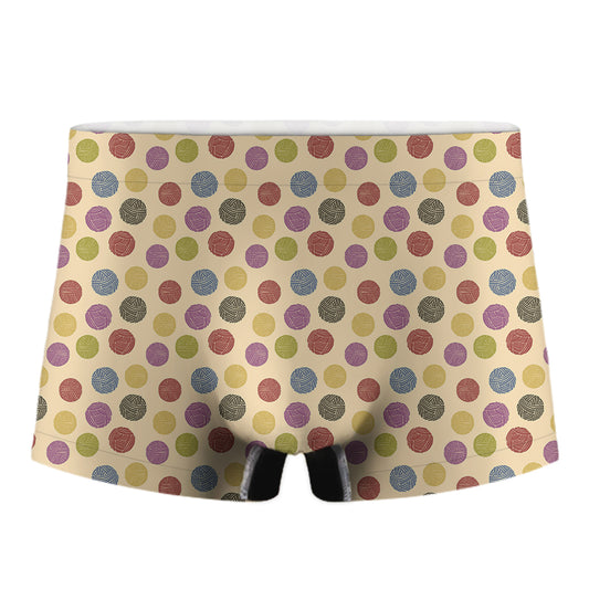 Knitting Yarn Pattern Print Men's Boxer Briefs