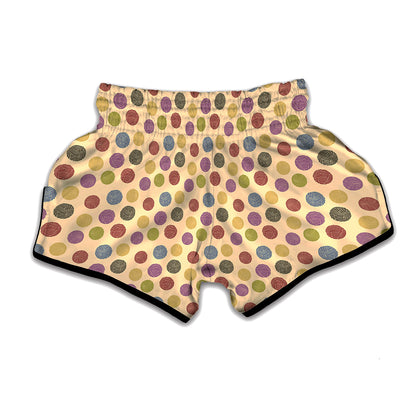 Knitting Yarn Pattern Print Muay Thai Boxing Shorts