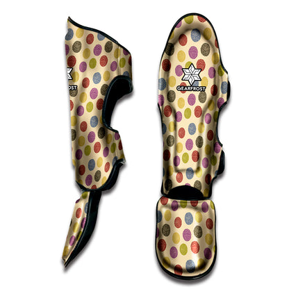 Knitting Yarn Pattern Print Muay Thai Shin Guard
