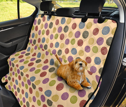 Knitting Yarn Pattern Print Pet Car Back Seat Cover