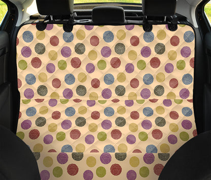 Knitting Yarn Pattern Print Pet Car Back Seat Cover