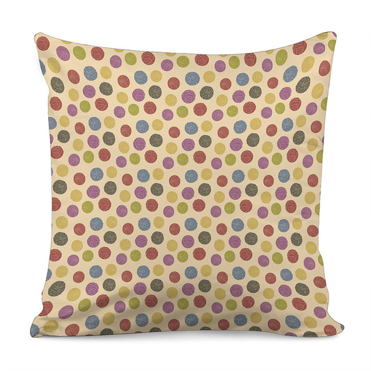 Knitting Yarn Pattern Print Pillow Cover