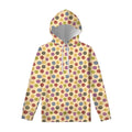 Knitting Yarn Pattern Print Pullover Hoodie