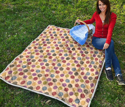 Knitting Yarn Pattern Print Quilt