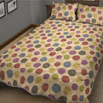 Knitting Yarn Pattern Print Quilt Bed Set