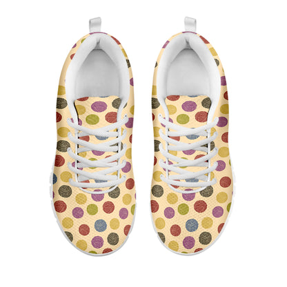 Knitting Yarn Pattern Print White Sneakers
