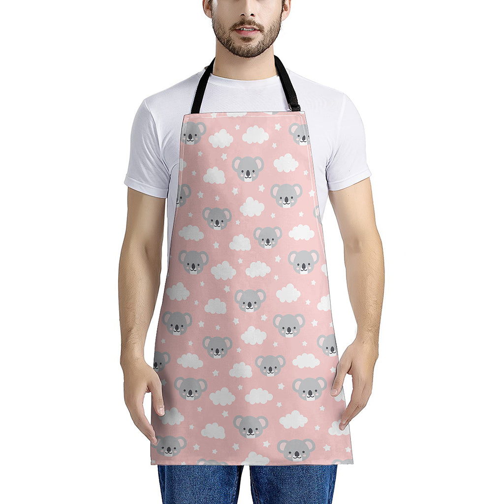 Koala Bear And Cloud Pattern Print Apron