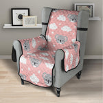 Koala Bear And Cloud Pattern Print Armchair Protector