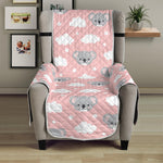 Koala Bear And Cloud Pattern Print Armchair Protector