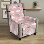 Koala Bear And Cloud Pattern Print Armchair Protector