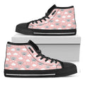 Koala Bear And Cloud Pattern Print Black High Top Sneakers