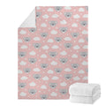 Koala Bear And Cloud Pattern Print Blanket