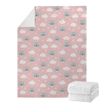 Koala Bear And Cloud Pattern Print Blanket