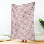 Koala Bear And Cloud Pattern Print Blanket