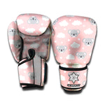 Koala Bear And Cloud Pattern Print Boxing Gloves