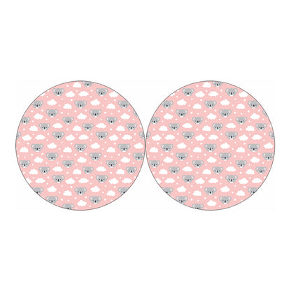 Koala Bear And Cloud Pattern Print Car Coasters
