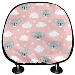 Koala Bear And Cloud Pattern Print Car Headrest Covers