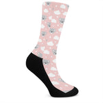 Koala Bear And Cloud Pattern Print Crew Socks