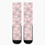 Koala Bear And Cloud Pattern Print Crew Socks