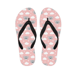 Koala Bear And Cloud Pattern Print Flip Flops