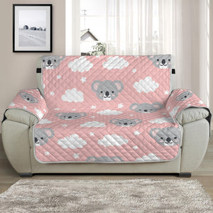 Koala Bear And Cloud Pattern Print Half Sofa Protector