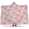 Koala Bear And Cloud Pattern Print Hooded Blanket