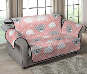 Koala Bear And Cloud Pattern Print Loveseat Protector