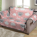 Koala Bear And Cloud Pattern Print Loveseat Protector