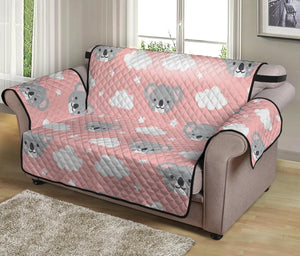 Koala Bear And Cloud Pattern Print Loveseat Protector