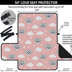 Koala Bear And Cloud Pattern Print Loveseat Protector