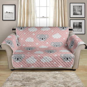 Koala Bear And Cloud Pattern Print Loveseat Protector