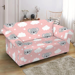 Koala Bear And Cloud Pattern Print Loveseat Slipcover