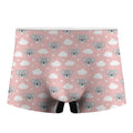 Koala Bear And Cloud Pattern Print Men's Boxer Briefs