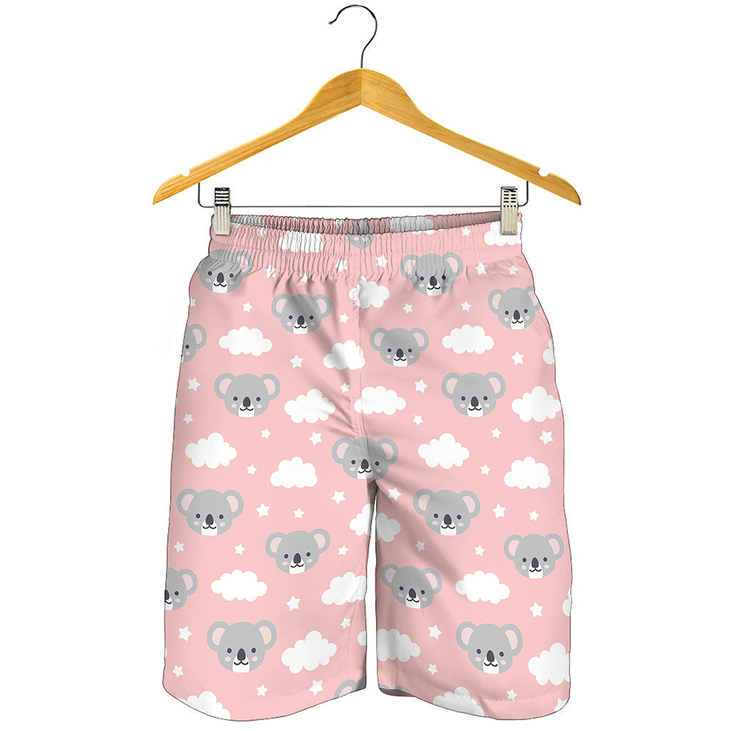 Koala Bear And Cloud Pattern Print Men's Shorts