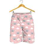 Koala Bear And Cloud Pattern Print Men's Shorts