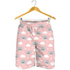 Koala Bear And Cloud Pattern Print Men's Shorts