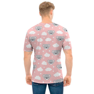 Koala Bear And Cloud Pattern Print Men's T-Shirt