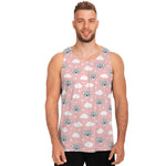 Koala Bear And Cloud Pattern Print Men's Tank Top