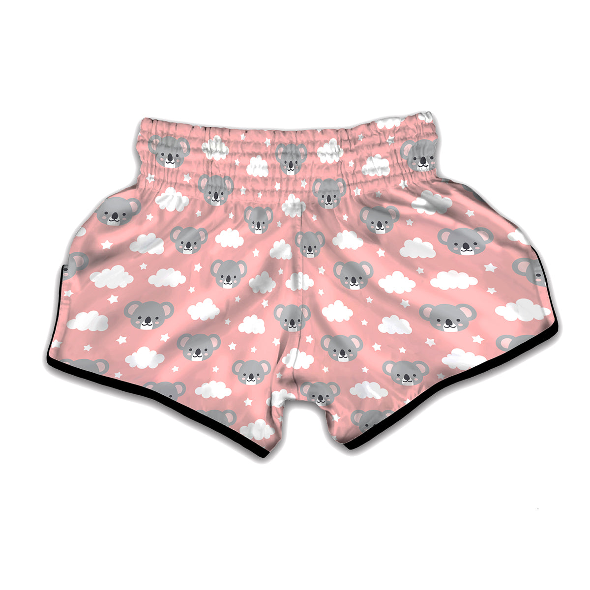 Koala Bear And Cloud Pattern Print Muay Thai Boxing Shorts