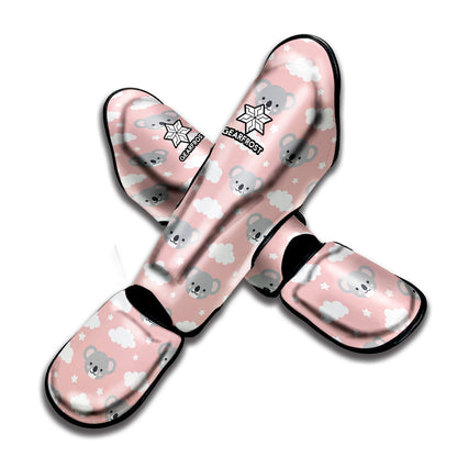 Koala Bear And Cloud Pattern Print Muay Thai Shin Guard