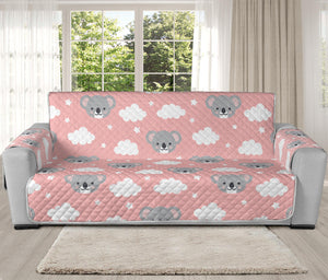 Koala Bear And Cloud Pattern Print Oversized Sofa Protector