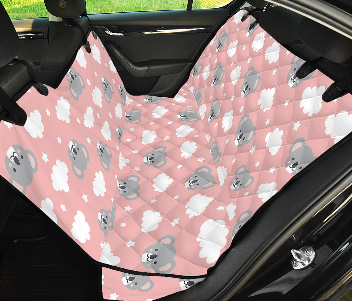 Koala Bear And Cloud Pattern Print Pet Car Back Seat Cover