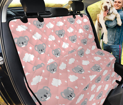 Koala Bear And Cloud Pattern Print Pet Car Back Seat Cover
