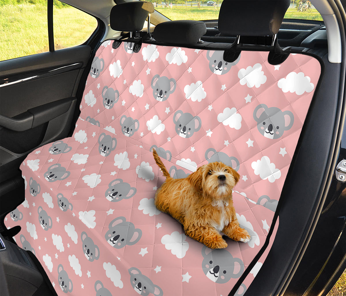 Koala Bear And Cloud Pattern Print Pet Car Back Seat Cover