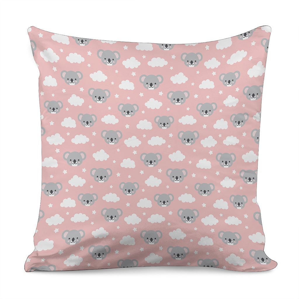 Koala Bear And Cloud Pattern Print Pillow Cover