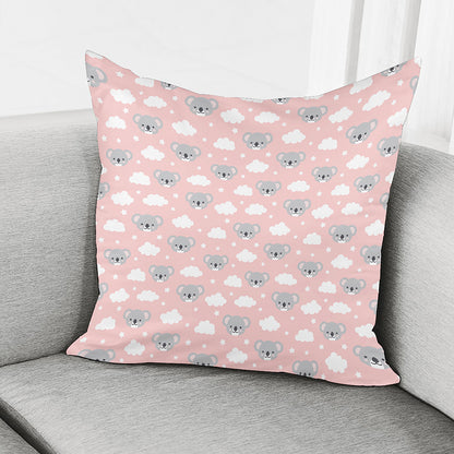 Koala Bear And Cloud Pattern Print Pillow Cover